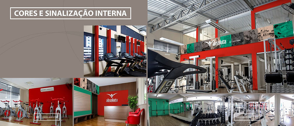 Imagem do interior da academia Absoluta Fitness