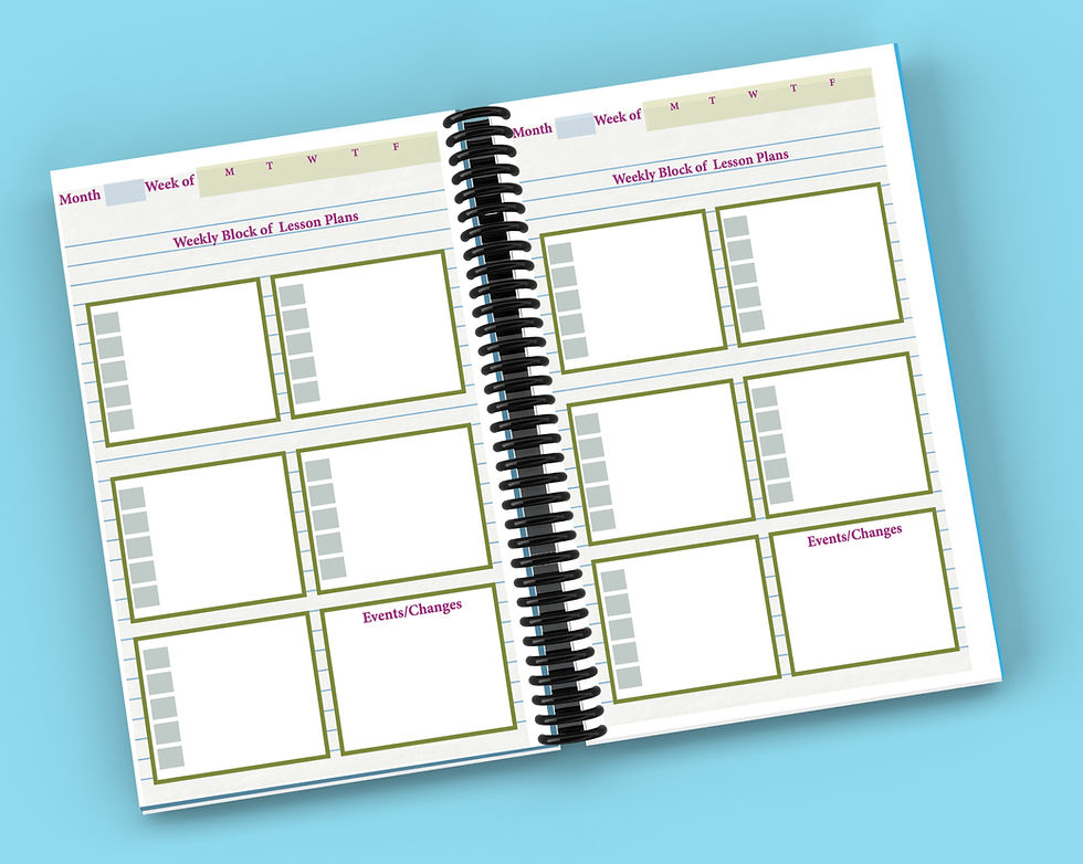 Thumbnail: "The Chunk" Undated 2025-2026 Lesson Planner: Blue & Black Plaid