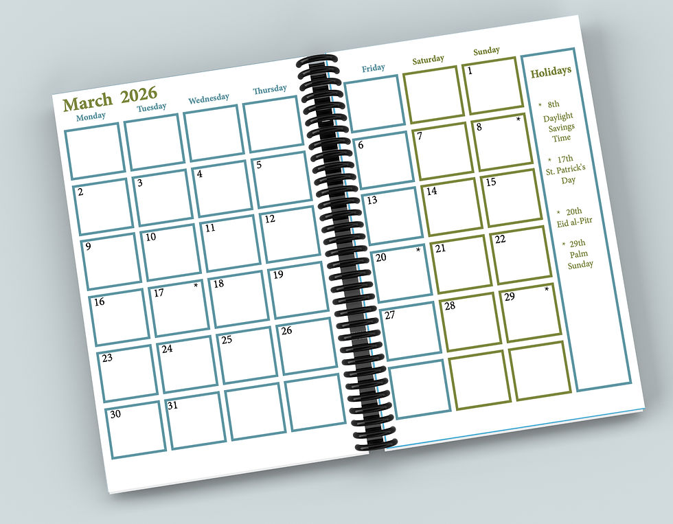 Thumbnail: 2026 Dated Weekly Planner: Green Geo