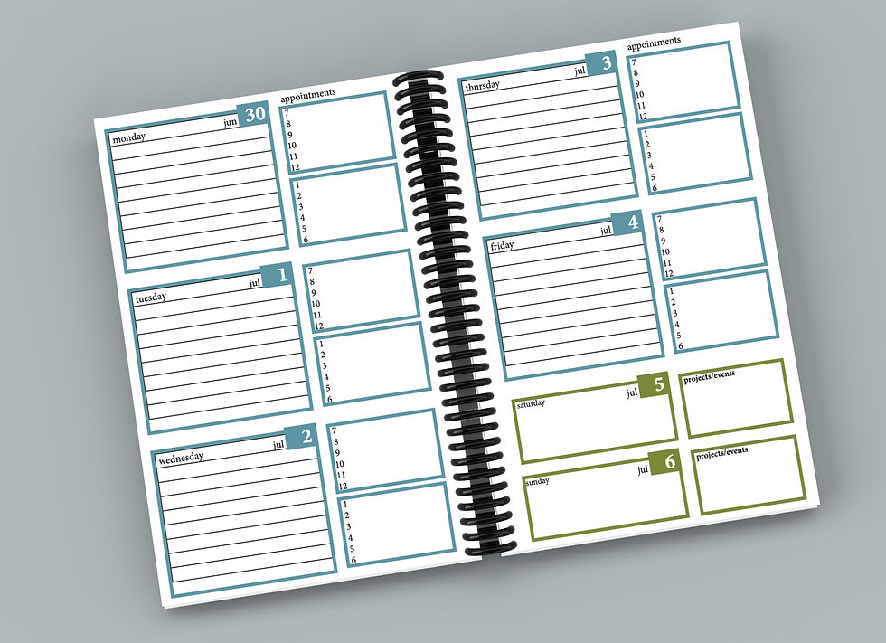 Thumbnail: 2026 Dated Weekly Planner: Black & White Twigs