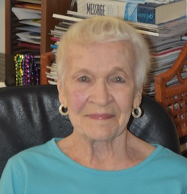 A lovely image of Rev. Sue in her office