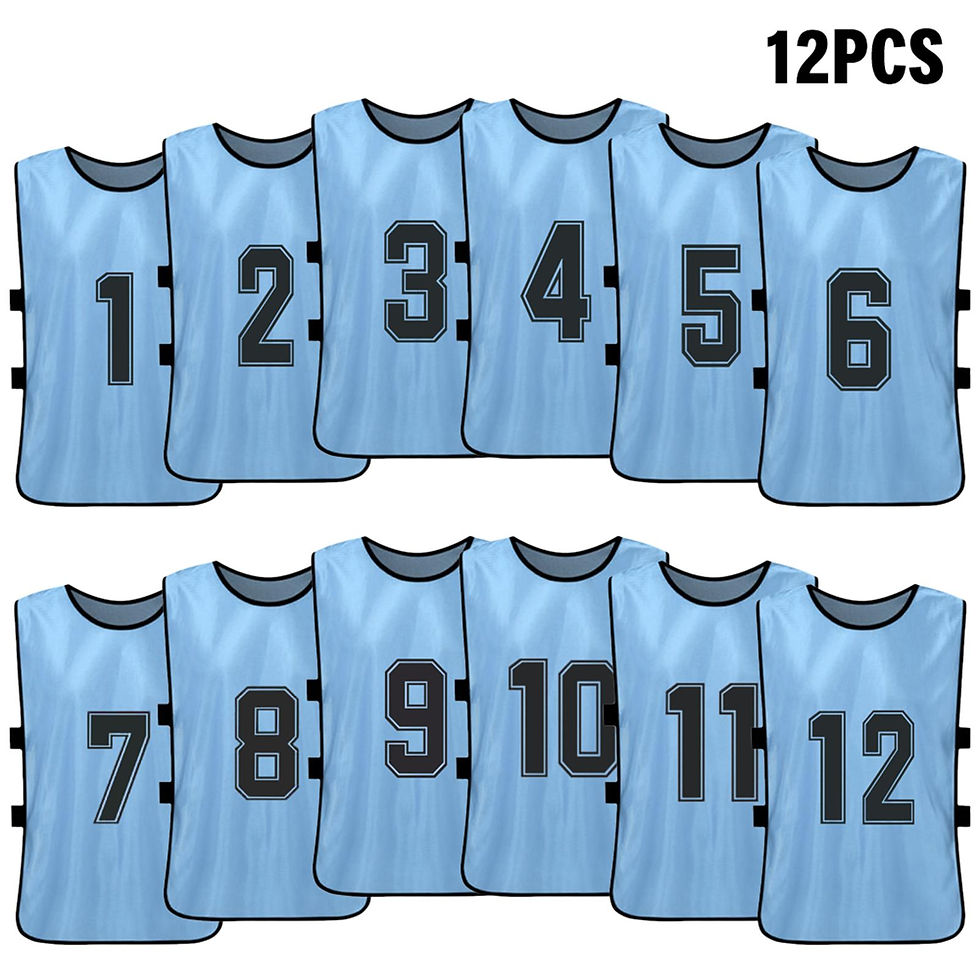 Thumbnail: 6/12PCS Kid's Football Pinnies Quick Dry Soccer Jersey Youth Sports Scrimmage Ba