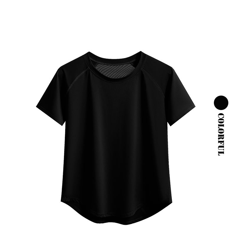 Thumbnail: DRUR Yoga Tops Sportswear Woman Gym Shirts Breathable Quick Dry Short Sleeve Wor