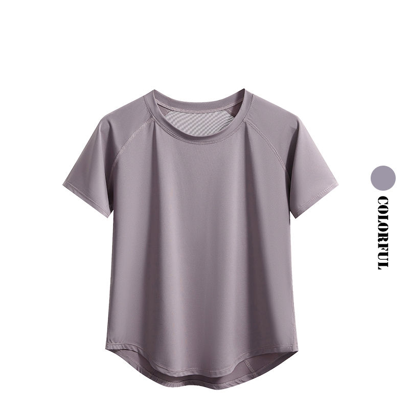 Thumbnail: DRUR Yoga Tops Sportswear Woman Gym Shirts Breathable Quick Dry Short Sleeve Wor