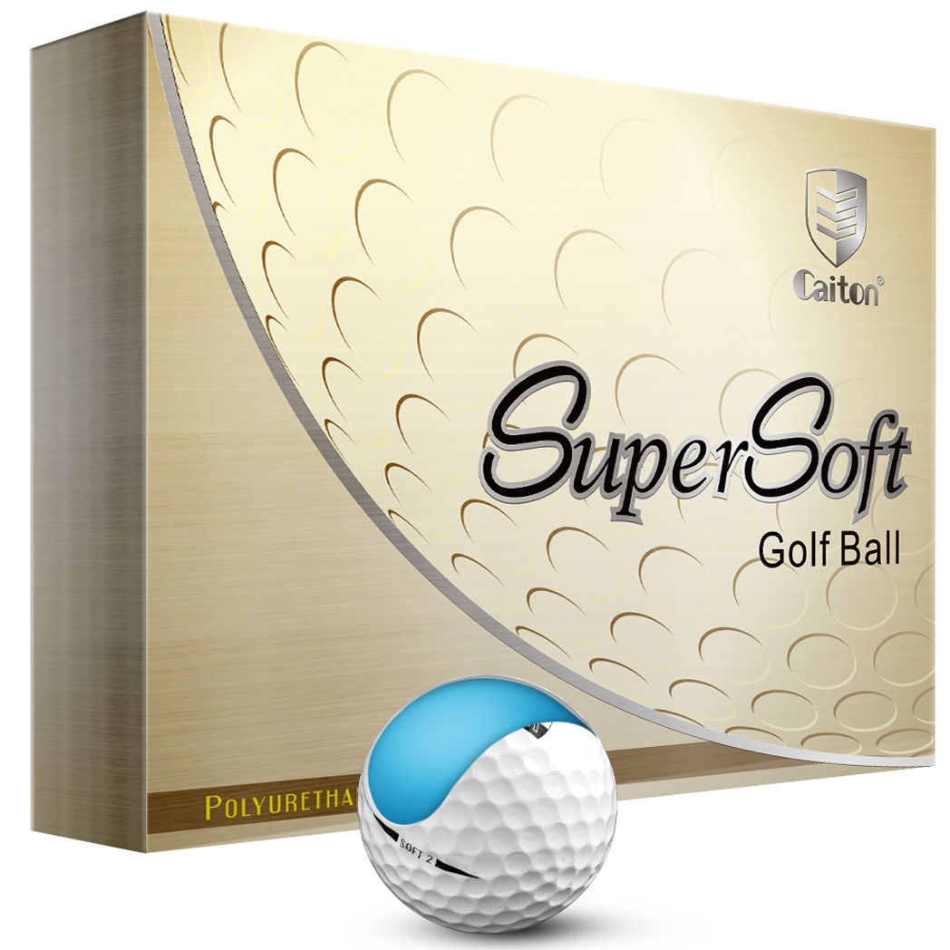 Caiton 12Pcs SuperSoft Golf Balls Polyurethane Cover Low Drag Distance Soft Feel