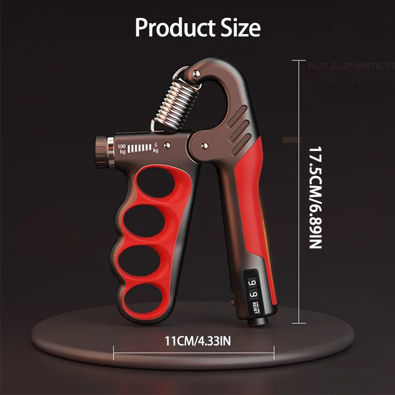 Thumbnail: 5-100Kg Hand Gripper Gym Wrist Expander Hand Strengthener Adjustable Dynamometer