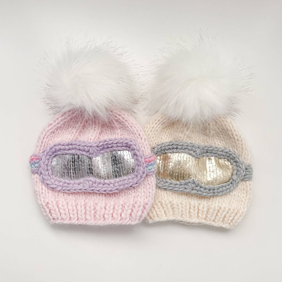 Thumbnail: Ski Goggles Beanie (Pink)