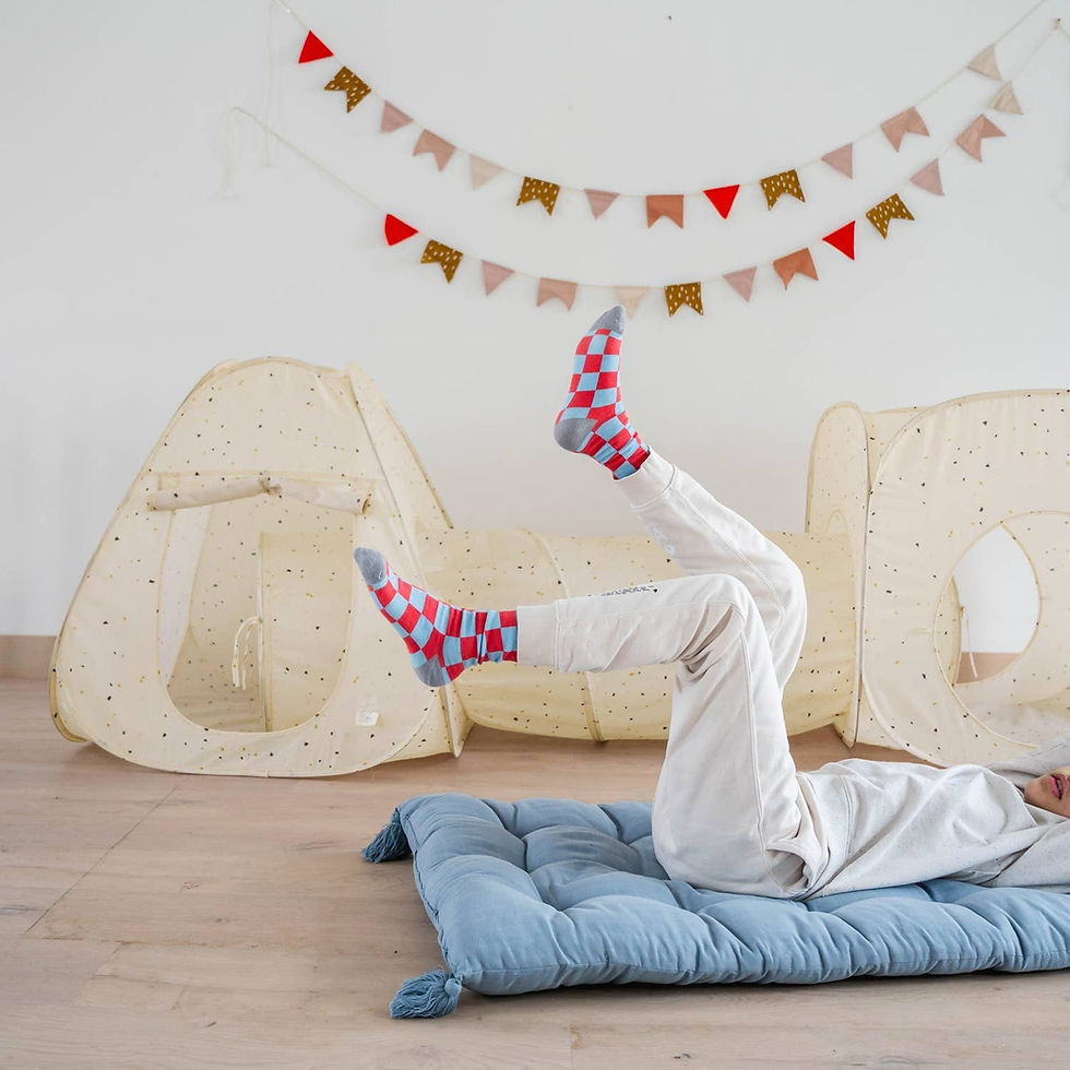 Thumbnail: Kids 3-in-1 Play Tent & Tunnel Set with Recycled Fabric