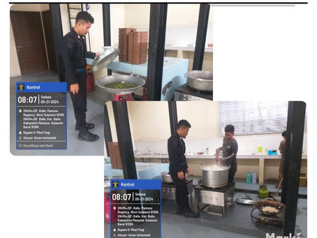 Pengawasan Kegiatan Pengolahan Bahan Makanan di Dapur Lapas Mamasa