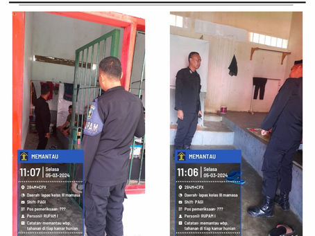 Pemeriksaan Kondisi Kamar Hunian WBP di Lapas Mamasa