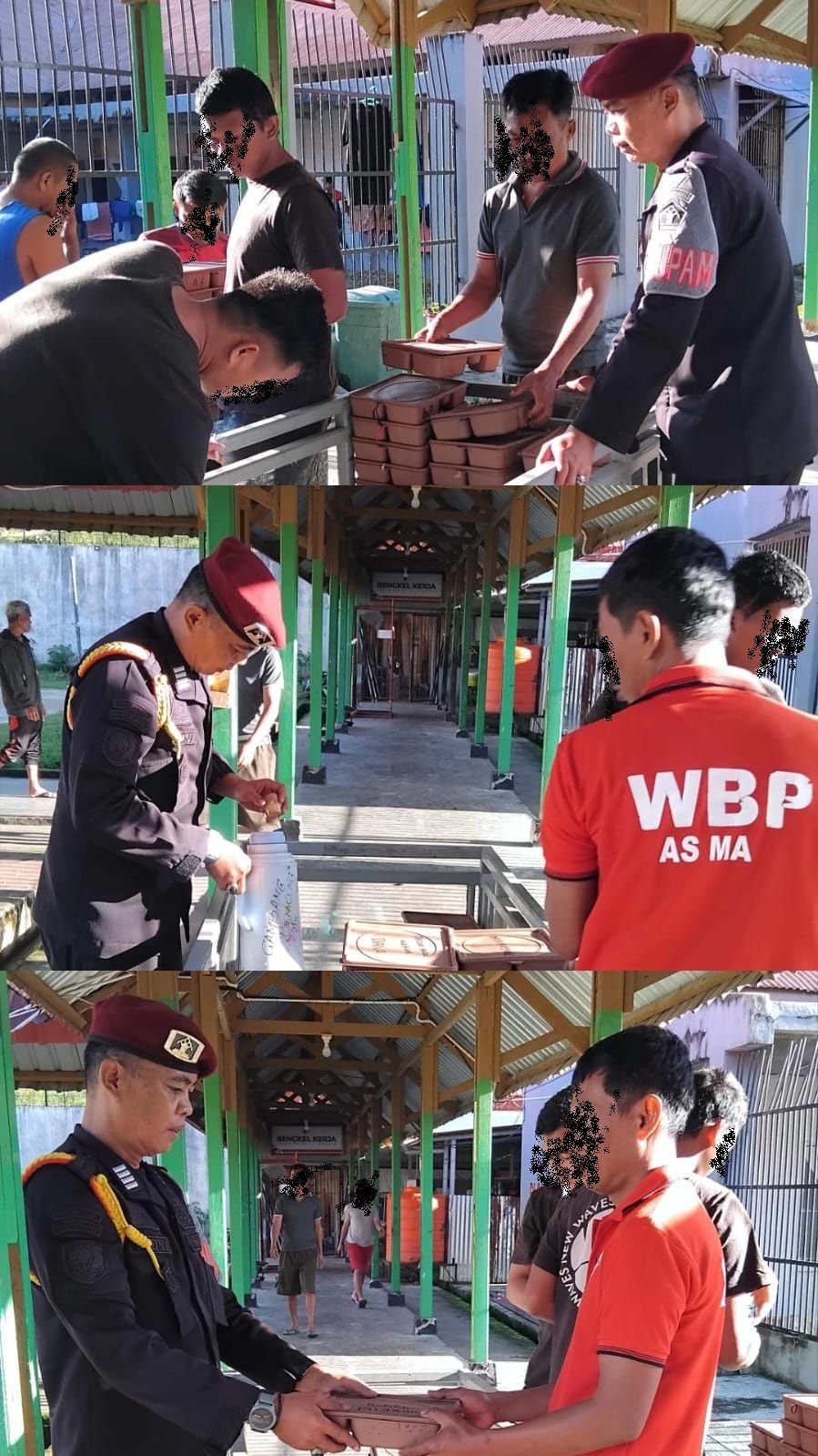 Pastikan Porsi Sesuai Standar, Petugas Lapas Mamasa Awasi Pembagian Makanan Warga Binaan