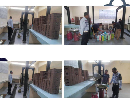 Monitoring serta kontrol kegiatan tamping koki di dapur