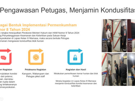 Pengawasan petugas, menjamin kondusifitas Lapas Mamasa