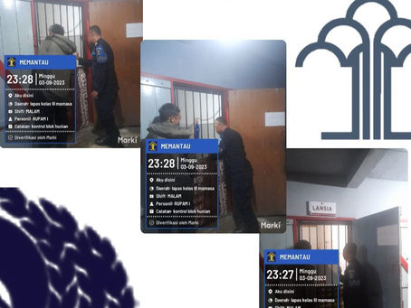 Monitoring dan kontrol area blok dan kamar hunian WBP Lapas Mamasa