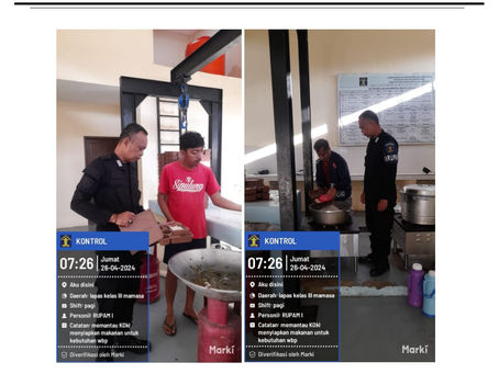 Pengawasan Ketat dalam Pengolahan Bahan Makanan di Dapur Lapas Mamasa