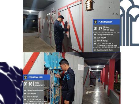 Monitoring dan kontrol keliling kamar hunian WBP Lapas Mamasa
