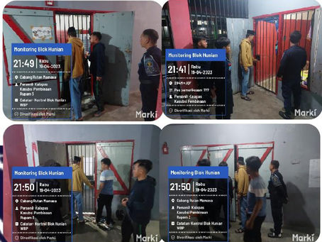 MONITORING DAN KONTROL KELILING BLOK HUNIAN OLEH KEPALA LAPAS KELAS III MAMASA