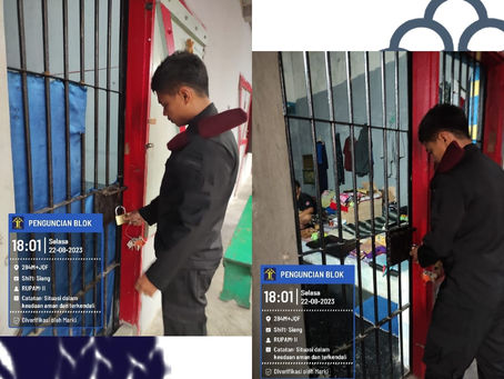 Penguncian Kamar dan Blok Hunian WBP Lapas Mamasa