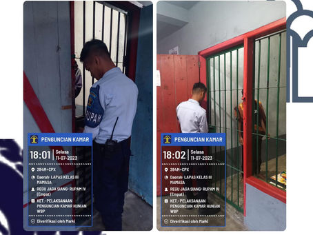 Penguncian Kamar Blok Hunian Warga Binaan Lapas Mamasa