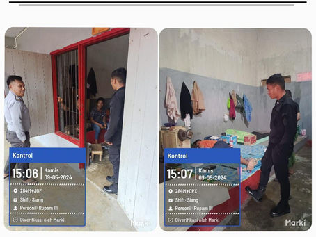 Pemeriksaan Rutin Kamar Hunian WBP di Lapas Kelas III Mamasa