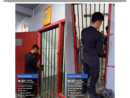 Kegiatan Penguncian Kamar Hunian WBP Lapas Mamasa
