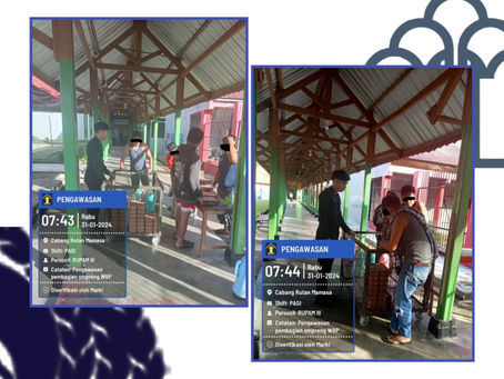 Pemantauan pembagian ompreng Lapas Mamasa