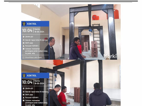 Pengawasan Kegiatan Pengolahan Bahan Makanan di Dapur Lapas Mamasa