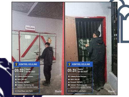 Monitoring dan Kontrol Rutin Area Blok Hunian WBP Lapas Mamasa