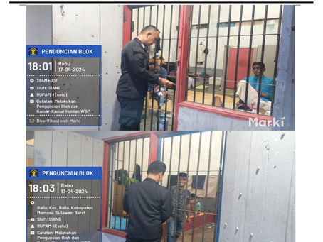 Bentuk pengamanan Preventiv di Lapas Mamasa