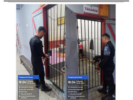 Penguncian Kamar Hunian Warga Binaan di Lapas Mamasa Berjalan Lancar