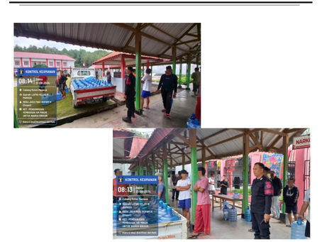 Pembagian Air Minum/Bersih kepada Warga Binaan Lapas Kelas III Mamasa