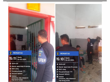 Pemeriksaan Kamar Hunian WBP Lapas Mamasa