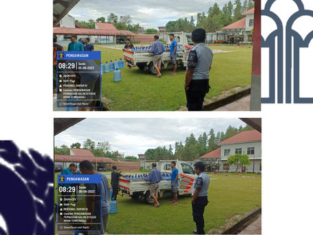 Monitoring Pembagian Galon Air Minum Lapas Mamasa