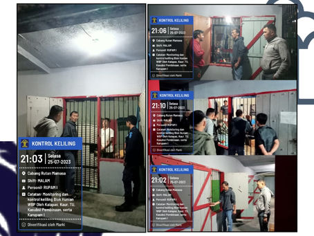 Monitoring dan kontrol keliling Blok Hunian WBP Oleh Kalapas Mamasa