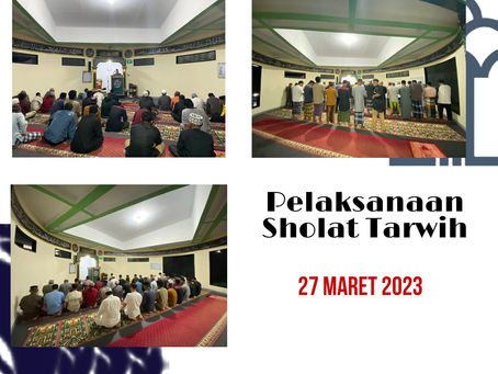 PELAKSANAAN SHOLAT TARAWIH WBP LAPAS KELAS IIIÂ MAMASA