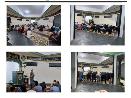 Pelaksanaan Ibadah Sholat Tarawih dilanjutkan Tadarrus Al-Qur'an di Lapas Mamasa