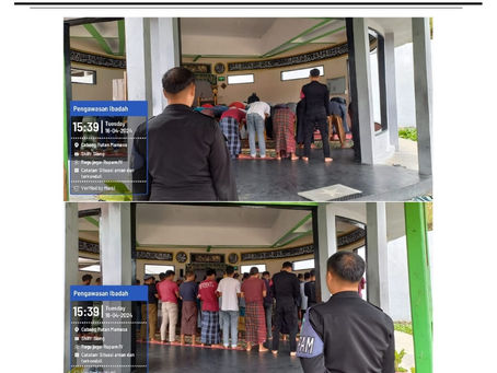 Pengawasan Kegiatan Solat Berjamaah Warga Binaan di Lapas Mamasa