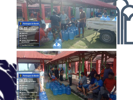 Pembagian Air Minum (Galon) di Lapas Mamasa