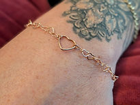permanent bracelet jewelry gold heart mixed metals quakertown bucks county pa