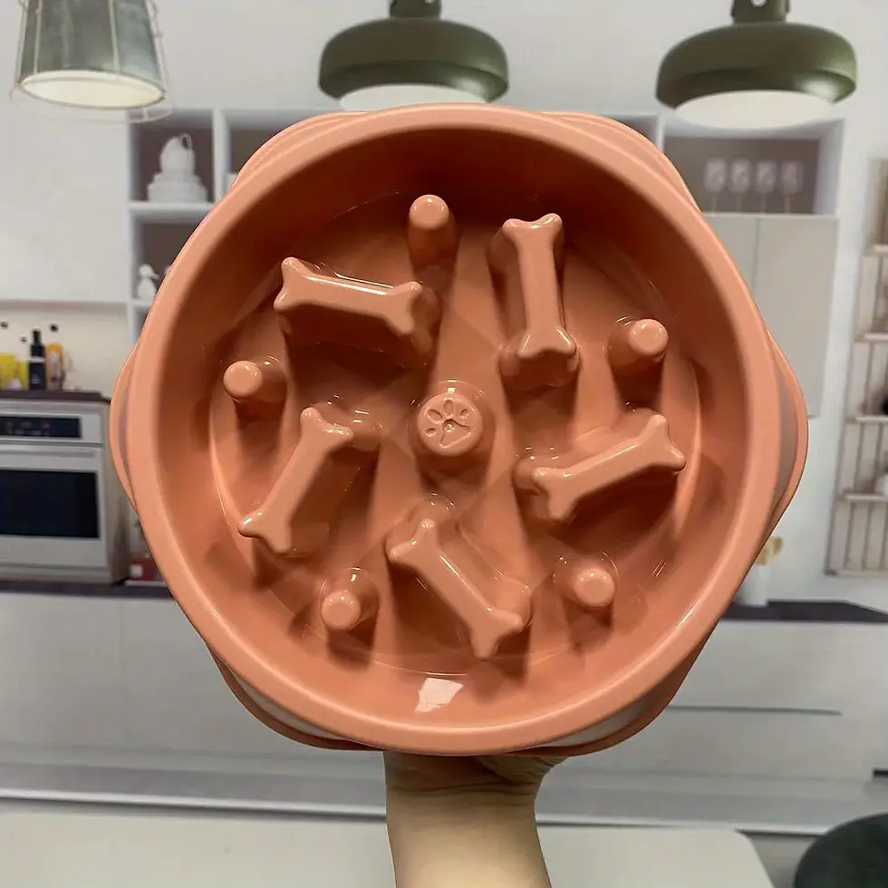 Thumbnail: CalmBite Slow Feeder Bowl – Anti-Choking Non-Slip Feeding Bowl for Dogs & Cats