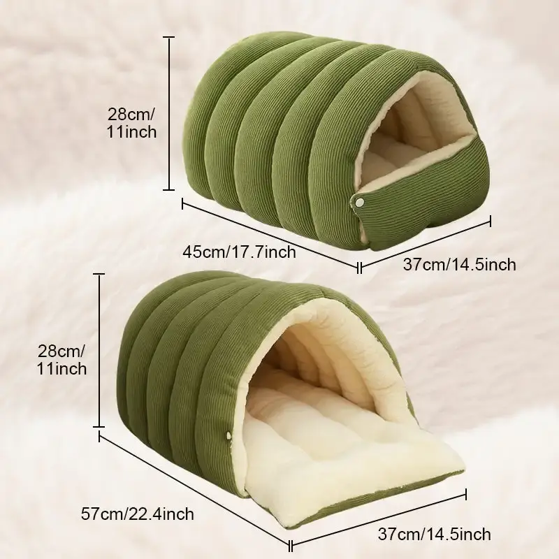 Thumbnail: SnuggleNest Plush Cat Bed – Warm Enclosed Winter House for Cats & Small Pets