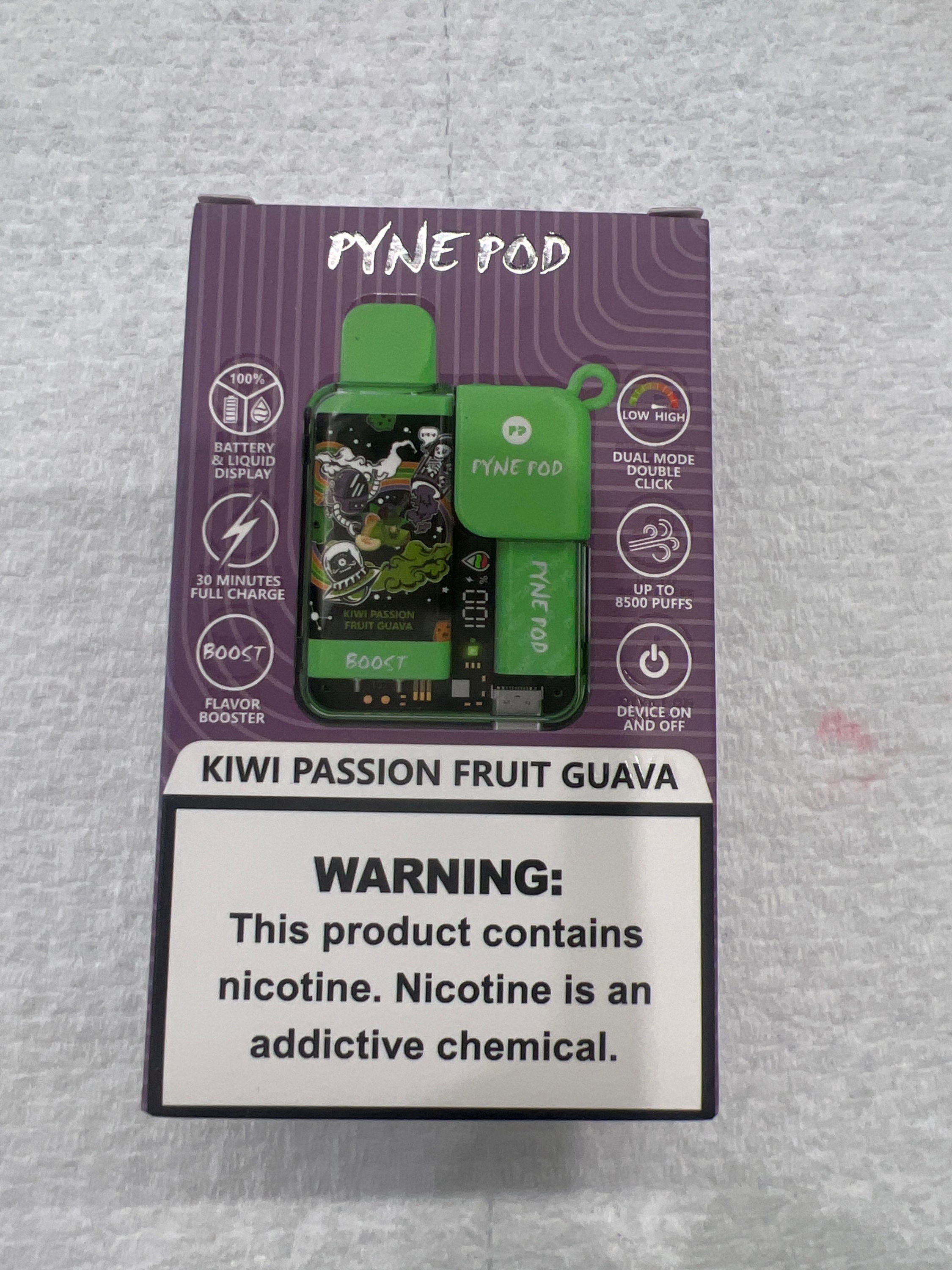 Pyne pod Boost 8500 puffs Kiwi passionfruit guava