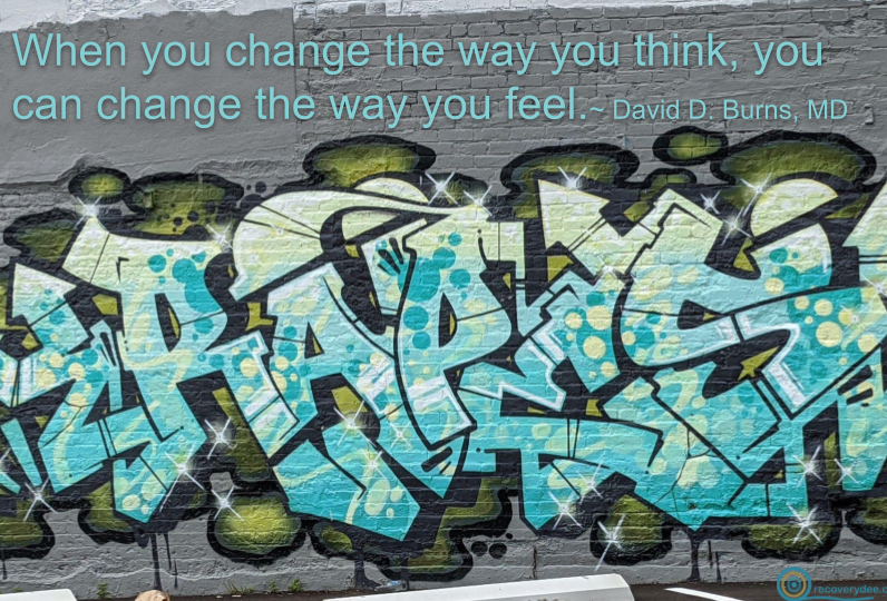 Quotepic David Burns on changing your thinking set atop graffiti art 