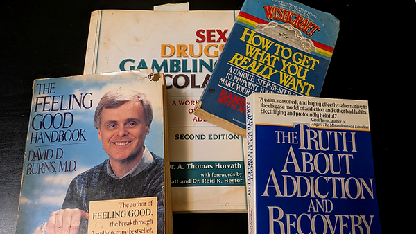 Classic addiction recovery and self-help books: David Burns, Stanton Peele, Tom Horvath, Barbara Sher