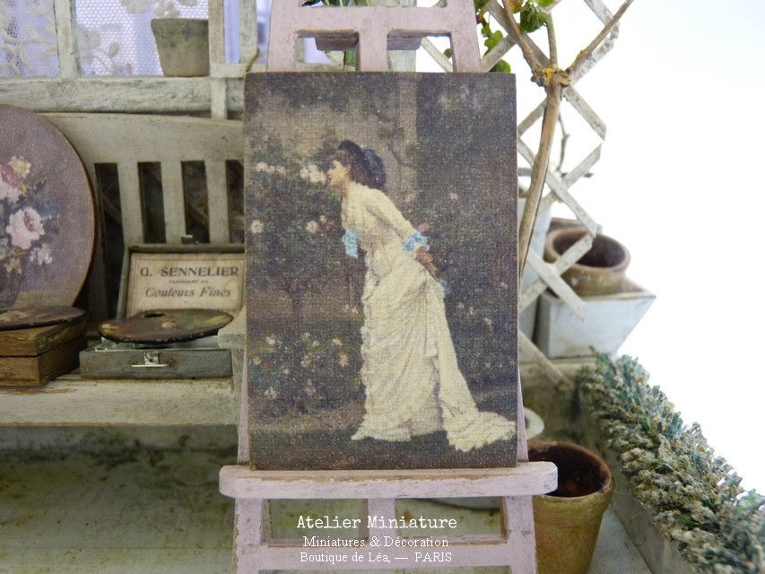 Panneau Miniature en Bois, Échelle 1/12