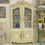 Thumbnail: Vaisselier Vitrine Shabby Chic, Miniature en Bois, Jaune Vanille, Échelle 1/12
