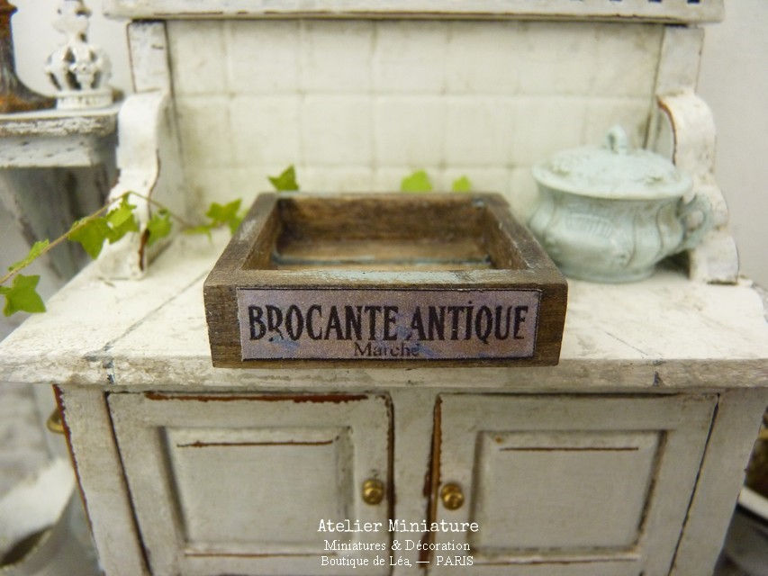 Cagette Miniature en Bois, Maison de Poupée, Échelle 1/12