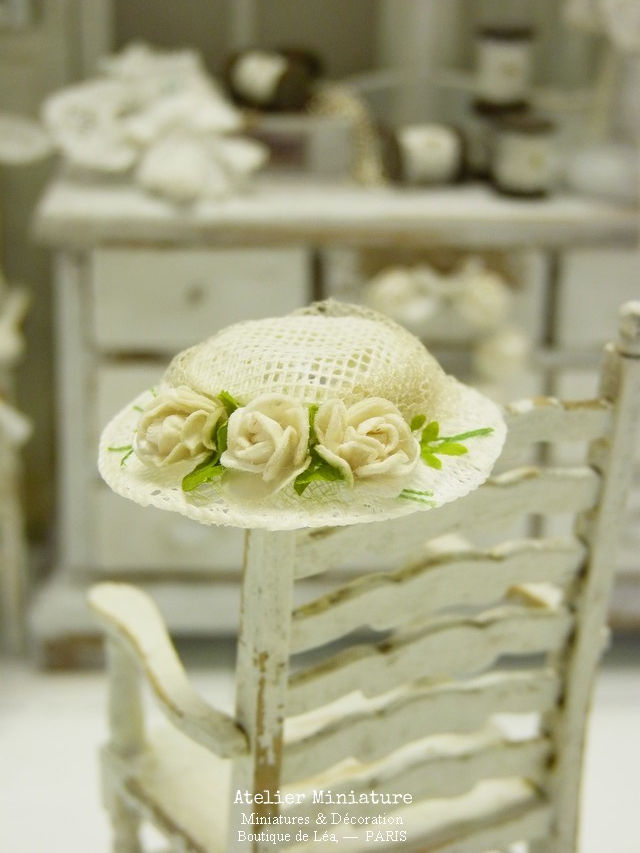 Chapeau Miniature, Maison de Poupée, Échelle 1/12
