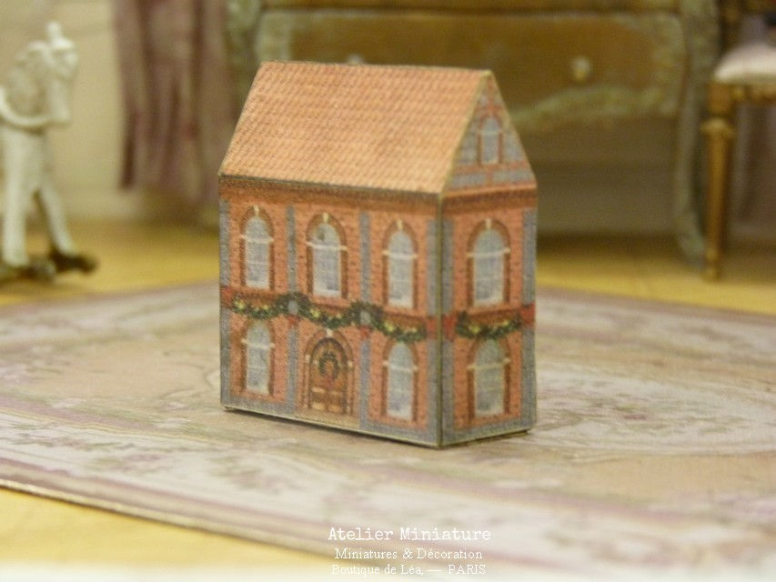 Miniature : Maison en Papier Découpé, Jouet de Maison de Poupée