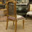 Miniature : Chaise Miniature de style Gustavien, Imitation Cannage, Or vieilli, 1/12